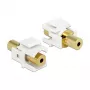 DeLOCK Módulo Keystone acoplador jack de 3,5 mm, branco, 86363