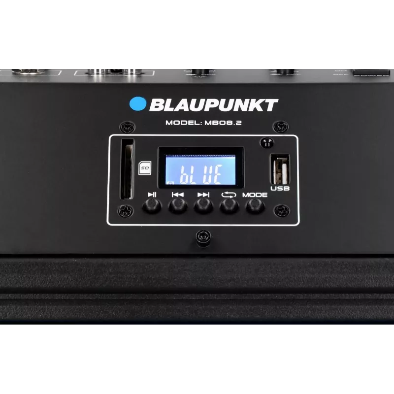 Sistema de áudio MB08.2 PLL FM USB/SD/BT Karaoke LED