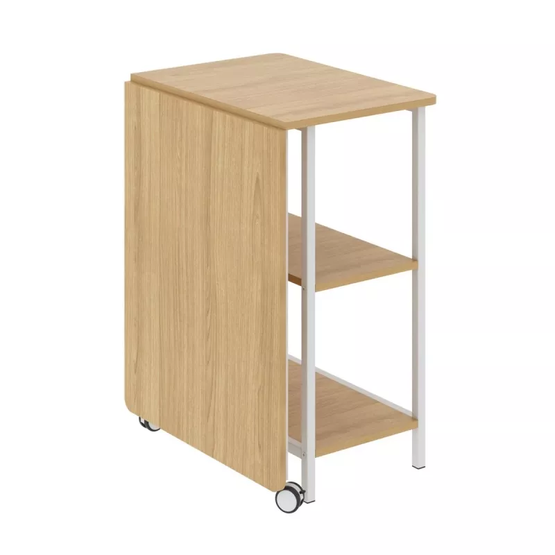 Secretária dobrável Loft Maclean, dimensões: 107 x 45 x 75 cm, máx. 150 kg, com tampo, decorativo faia clara, MC-411 W