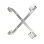 Suporte de cabos Extralink Four arms aluminium frame S500 — 500 x 500 x 70 mm, secretária/parede, alumínio
