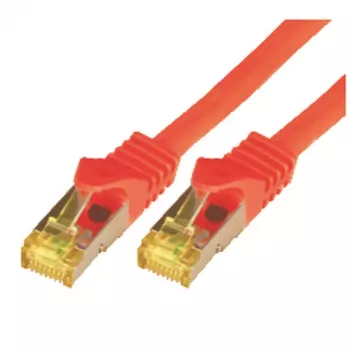 M-CAB - Cabo patch - RJ-45 (M) para RJ-45 (M) - 50 cm - SFTP, PiMF - Cat.7 cabo bruto - sem halogéneos, moldado, sem proteção de patilhas - vermelho