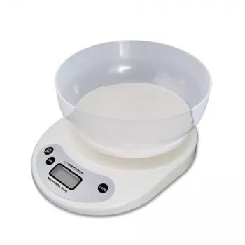 Balança de cozinha eletrónica ESPERANZA EKS007 — capacidade de 5 kg, precisão de 1 g, branco