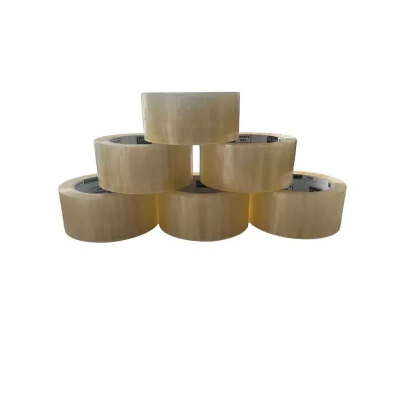 BSTech fita de embalagem acrílica transparente de desenrolar silencioso, 48 mm x 66 m