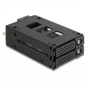 Baía slim para 2 x 2.5 inch U.2 NVMe SSD com moldura de 5.25 inch