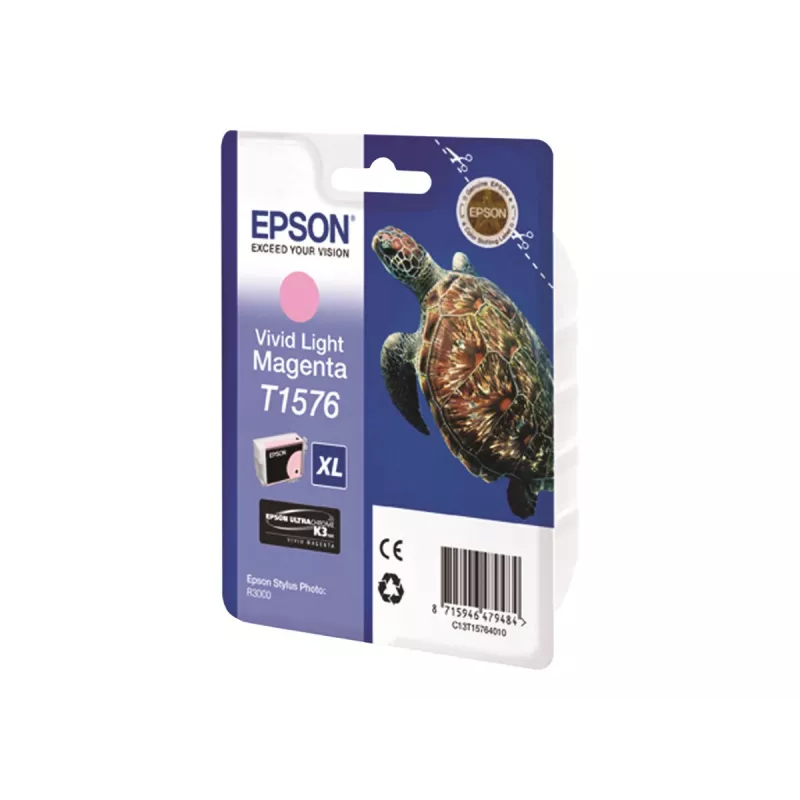 Epson Turtle T1576 Magenta claro vivo, Alto (XL) rendimento, Magenta claro vivo, Tinta à base de pigmento, 25,9 ml, 1 unid., 2300 páginas