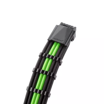 Cabo CableMod 12VHPWR para 3× PCIe ModMesh 45 cm, preto/verde-claro