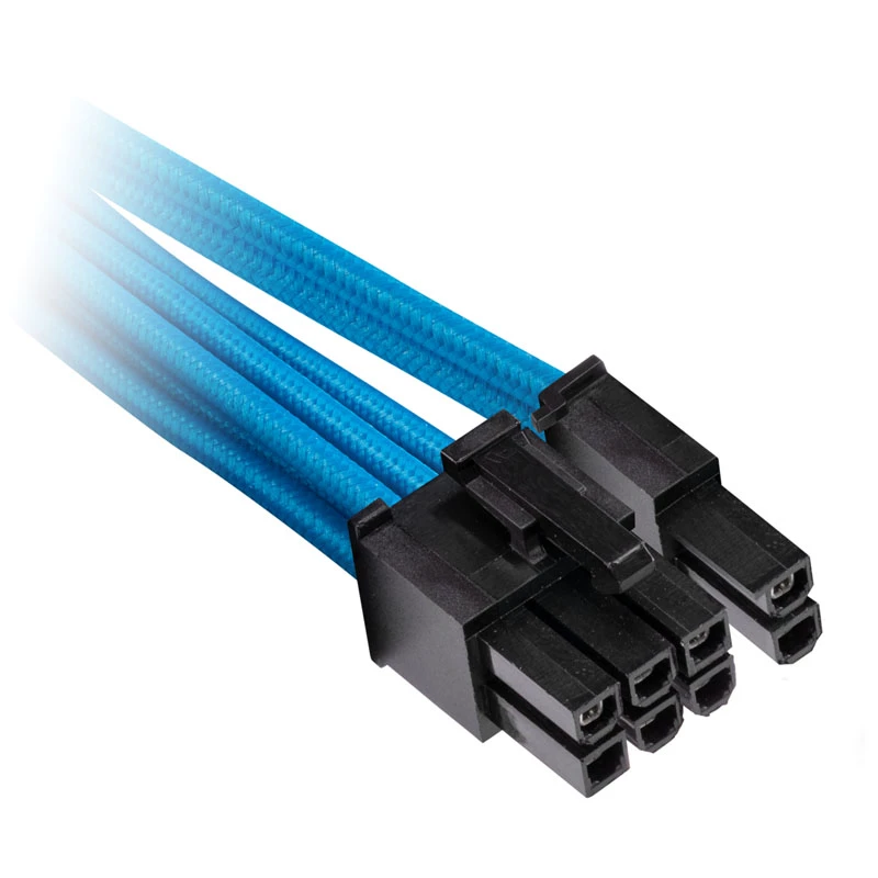 Cabo PCIe duplo Corsair Premium Sleeved, pack duplo (Gen 4) - azul