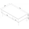 Mesa/banco Cama PALAZZO BIS 110x60x40 preto mate