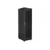 Lanberg FF01-6842-23BL armário rack de chão de 19" 42U 600x800x2127,5 mm, porta de rede, LCD, 4 ventoinhas, flat pack, 800 kg, IP20, fechadura, rodas, preto