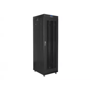 Armário rack LANBERG FF01-6842-23BL 42U autónomo, 2127,5×600×800 mm, IP20, fechadura com chave, rodas