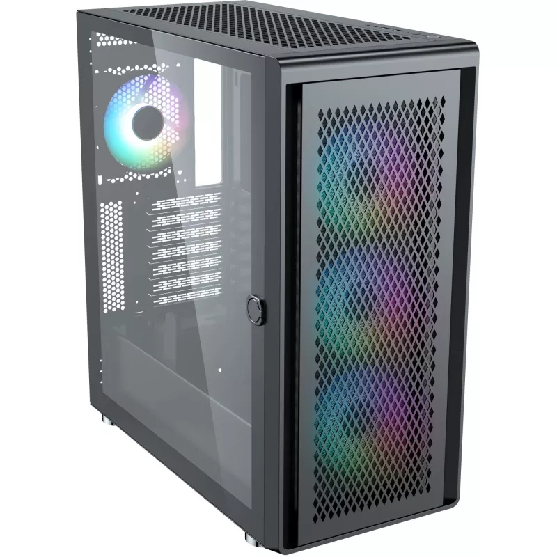 Caixa de PC Silentware Air 100 preto — caixa mid-tower compatível com ATX, preto