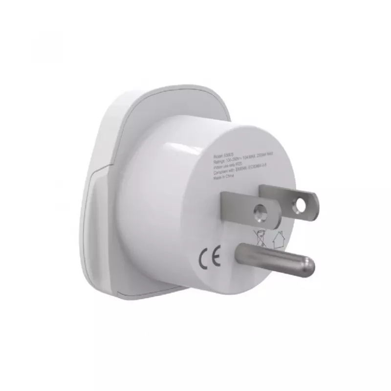 Adaptador de viagem GEMBIRD A-AC-USMINTF — universal para tomada dos EUA, 10 A