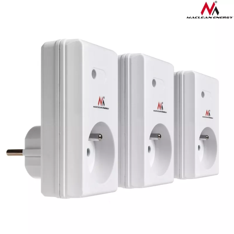Tomadas com comando MCE153 conjunto de 3 - programáveis + telecomando