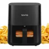 Fritadeira de ar quente Lovio LVAF001BK 5 l preta — fritadeira de ar quente compacta, capacidade de 5 litros