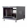 Prateleira de rack TECHLY 367652 organizador de cabos com fixação adesiva 3M, aço, 550×550×410 mm, preto