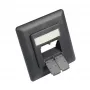 Peça central 50x50 mm incl. moldura de cobertura 80x80 mm para tomadas de rede, cinzento-antracite (mate) RAL7016, Good Connections (GC-N0054)