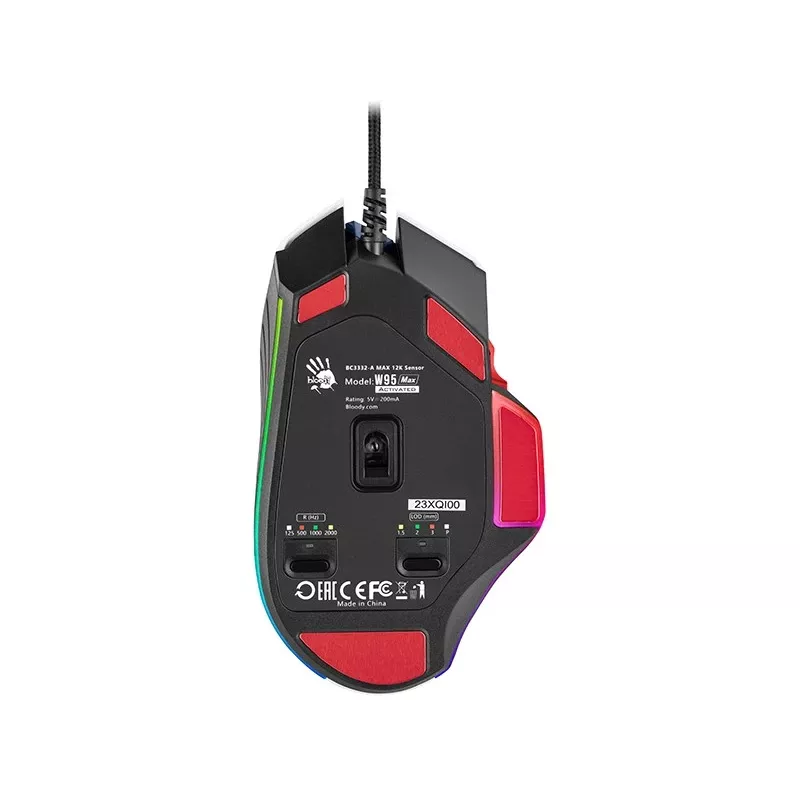 Rato gaming com fio A4Tech Bloody W95 Max, USB, Sports Navy, 12000 CPI