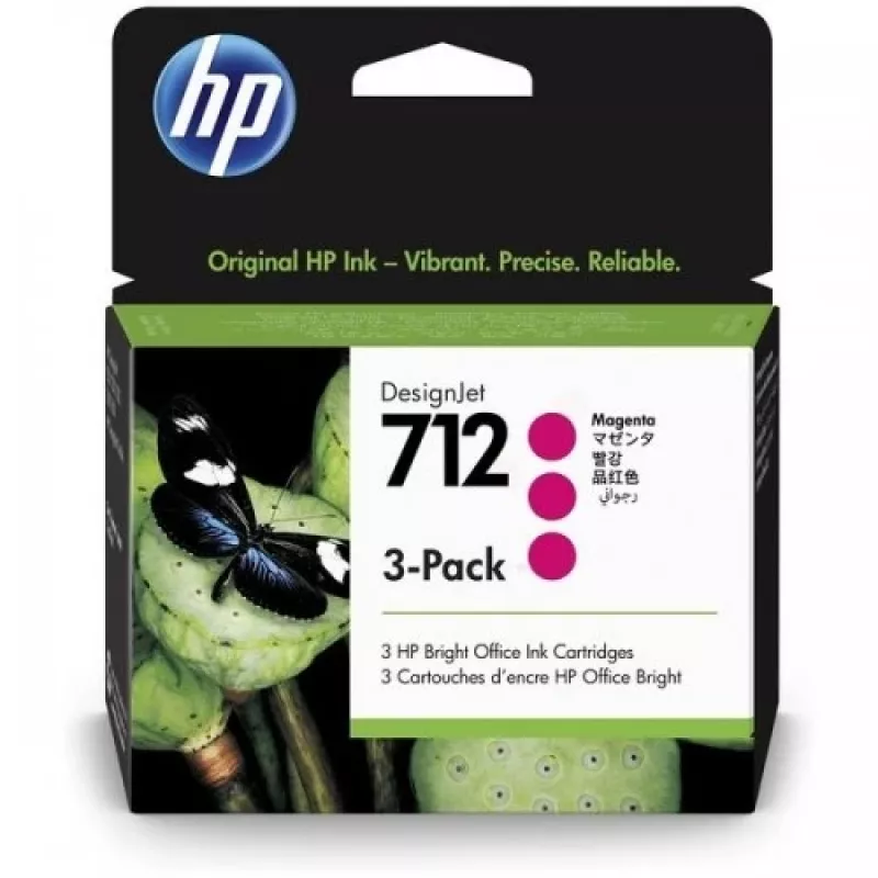 HP 712 (3ED78A) Cartucho de Tinta, Magenta (SPEC)