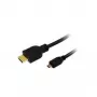 LogiLink CH0032 Cabo de HDMI para Micro-HDMI com Ethernet, 2 m, preto