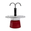 Bialetti Mini Express Magritte cafeteira Moka vermelho, prateado