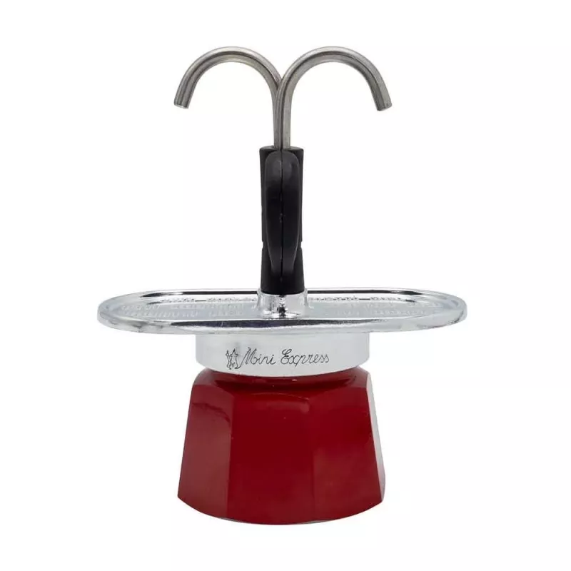 Bialetti Mini Express Magritte cafeteira Moka vermelho, prateado
