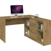 Tampo de secretária de computador BIURKO PLUS ARTISAN, tampo retangular reta, aglomerado, 1200×500×760 mm, cor carvalho