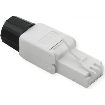 Ficha RJ-45 ROLINE de montagem no local Cat.6A (classe EA), UTP, branco (21.17.0324)