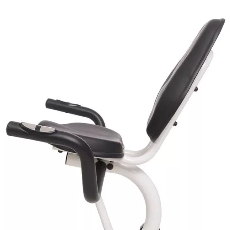 Bicicleta estática magnética horizontal branca e verde HMS R9259