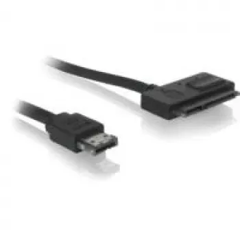 Cabo SATA DeLOCK Power Over eSATA 22 pinos 0,5 m preto