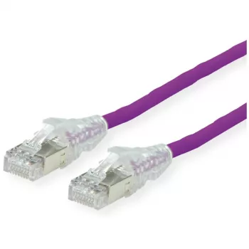 Datwyler - Cabo de rede - RJ-45 (macho) para RJ-45 (macho) - 5 m - SFTP, PiMF - CAT 6a - blindado, sem halogéneos, proteção do trinco, condutor flexível - lilás (21.05.0556)
