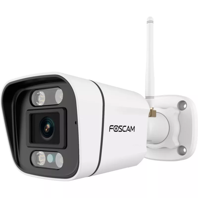 Câmara de vigilância Wi-Fi Foscam V8P Branco 8MP (3840x2160), Wi-Fi dual-band, projetor integrado e sirene de alarme (V8P-W)