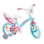 Bicicleta infantil Toimsa TOI1497 roda de 14 polegadas, tema My Little Pony, para 4–6 anos, 4 rodas, travões de aro dianteiro/traseiro