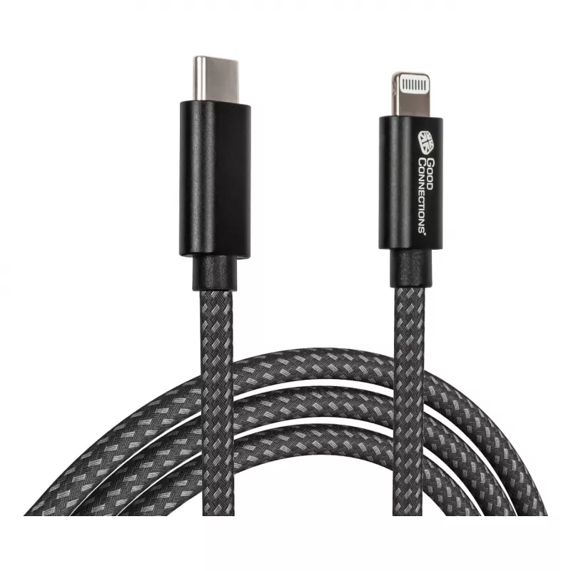 Good Connections Cabo de carregamento e dados USB 2.0 para iPhone/iPad/iPod conector USB-C para Lightning - O cabo de alta qualidade e oficialmente certificado pela Apple