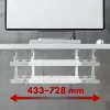 Gestor de cabos sob a secretária MACLEAN MC-102W – suporte em aço para montagem sob a secretária, comprimento ajustável, compatível com tampos de 0,5–5 cm, carga 5 kg, branco