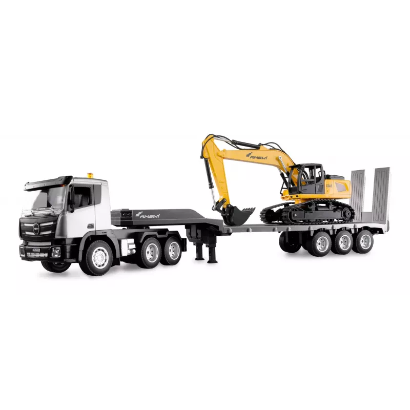 Conjunto Amewi 2 em 1 reboque e escavadora G836E/G041E 1:24 RTR