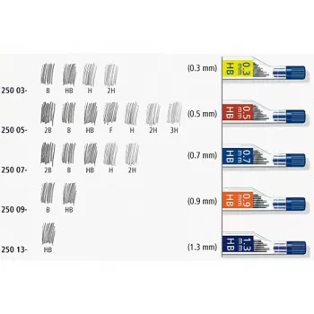 Recarga de minas Staedtler 250 05-HB cinzento 0,5 mm