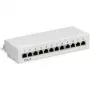Wentronic Goobay CAT 6 Mini/Desktop Patch Panel, 12 portas, cinzento – STP blindado, cinzento (69306)