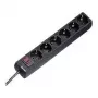 Protetor de sobretensão Hama 00030394 preto 6 tomadas AC 230 V 1.4 m