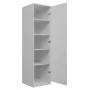 Armário de roupa Top e Shop SD-50 BI com 5 prateleiras, 1 porta, estrutura branca