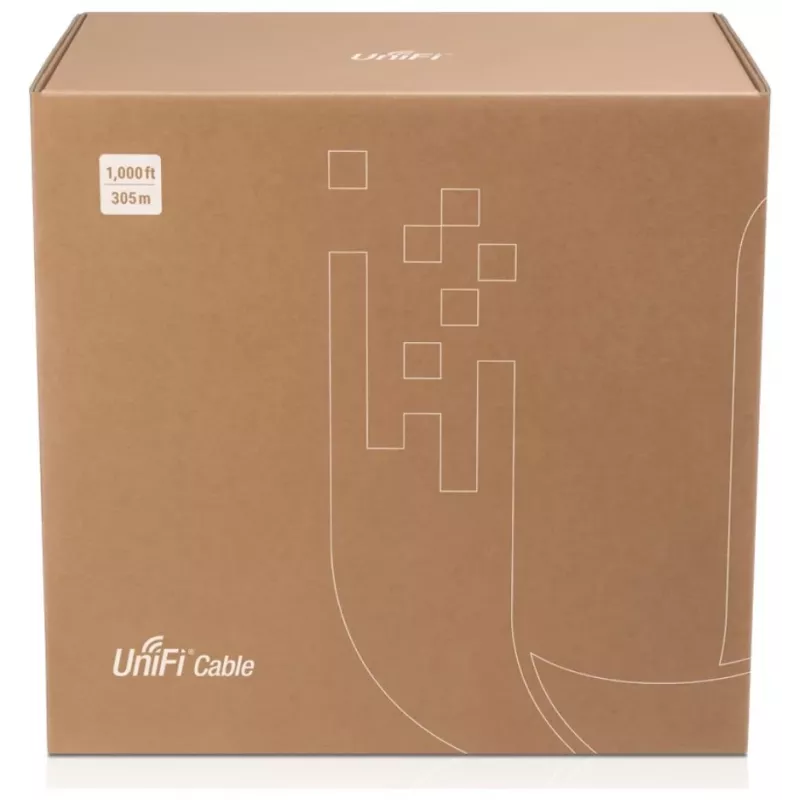 Cabo de rede Ubiquiti U-Cable-C6-CMP U/UTP Cat6 305m branco