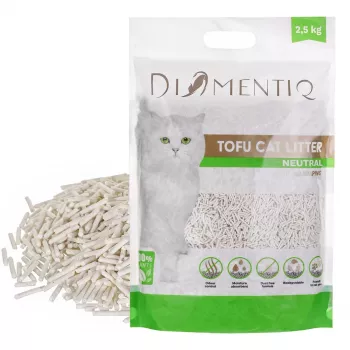 DIAMENTIQ Tofu Neutral Ultra aglomerante - areia vegetal - 2,5 kg