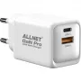 Fonte de alimentação ALLNET PSU-GaNPD-USB-1A1C-45W carregador USB-C PD e USB-A QC 45W GaN