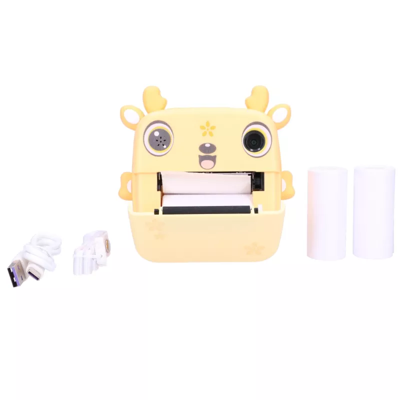 Impressora de recibos térmica Extralink EPP-006 com 3 rolos de papel térmico amarelo
