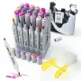 Marcadores de dupla ponta Arrtx LC302505 — 24 cores, conjunto em tons de violeta