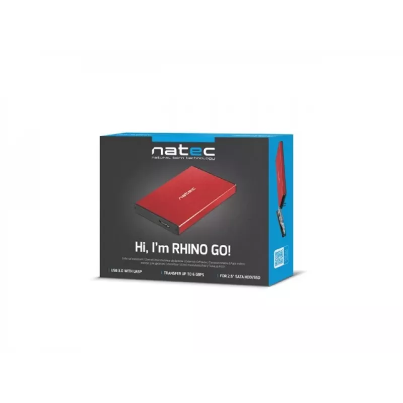 Caixa externa para HDD NATEC RHINO GO (USB 3.0, 2,5