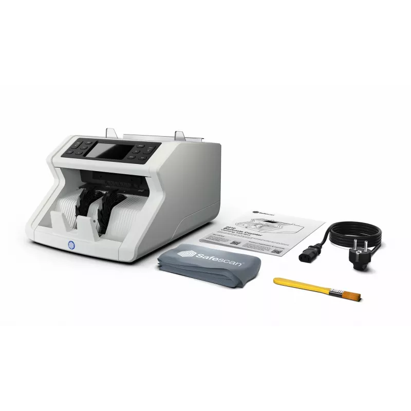Máquina de contar notas Safescan 2210 G2 branco visor LCD AC 220-240V
