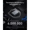 Carregador GeNPrime 200W GaN 4xUSB-C 2xUSB-A preto