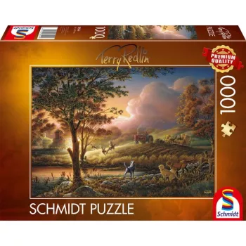 Terry Redlin: Sol dourado sobre campos maduros, Puzzle 1000 peças