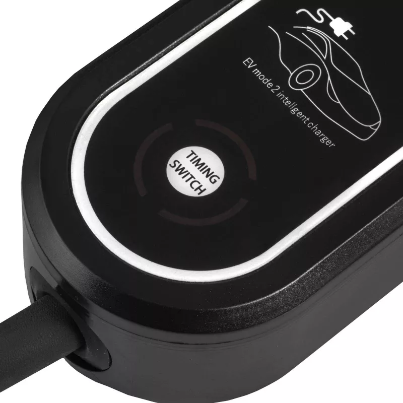 Carregador EV móvel Akyga AK-EC-22, Type 2, ficha CEE 5 pinos, trifásico, 32 A, 22 kW, LCD, 5 m
