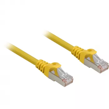 Cabo de rede Sharkoon Cat.6a SFTP RJ-45 Cat6a 0,25 m amarelo